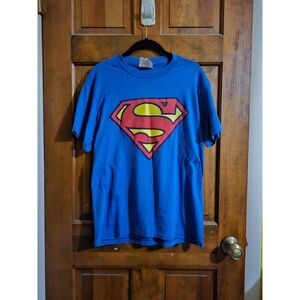 VTG SUPERMAN BIG LOGO Krypton Clothing‎ Single Stitch T Shirt L